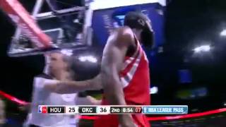 Hasheem Thabeet and James Harden Altercation  Rockets vs Thunder  112812 [upl. by Adnahc649]