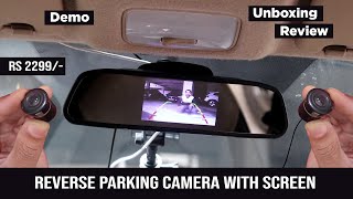 Reverse parking Camera with Screen for all cars in India  Car rear view camera with display review [upl. by Raab]