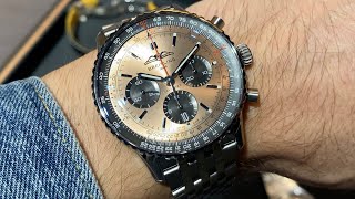 Unboxing Breitling Navitimer B01 Chronograph Ice Blue Dial 43mm AB0138241C1A1 [upl. by Ahtebat345]