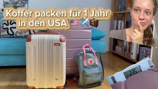 Koffer packen für mein Auslandsjahr 🧳 🇺🇸✈️ USA 2425 [upl. by Enyrhtac]