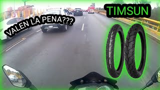 LLANTAS TIMSUN REALMENTE BUENAS  VALEN LA PENA  PRECIO CALIDAD  motovlog timsun [upl. by Paschasia]