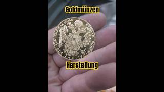 So werden echte Goldmünzen hergestellt gold goldsuche goldwaschen [upl. by Armbruster]