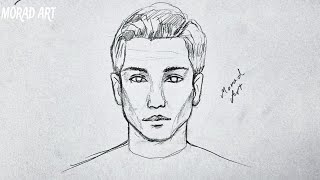 face drawing steps \very easy sketch drawing [upl. by Steffin926]