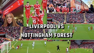 Liverpool vs Nottingham Forest Goals From Jota Nunez  Salah 60 Years of YNWA Luis Diaz Tribute [upl. by Ariadne]