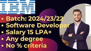 IBM is hiring 20242322 batch  No  criteria  Required skills  Job location  Any degree ibm [upl. by Tnek]