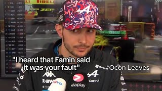 Ocon fed up with interviewer and left for the next one  F1 Monaco GP [upl. by Satsok888]