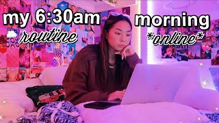 my 630am school morning routine realistic  productive 🌥💘 [upl. by Akinhoj]