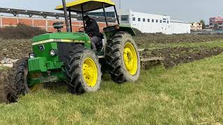 John Deere 6210 amp John Deere 2850 plowing [upl. by Ellerrehs]