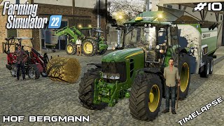 FEEDING and BEDDING all animals on FARM  Hof Bergmann  Farming Simulator 22  Episode 10 [upl. by Ardeed]