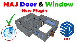 Maj Window amp Door New Plugins for Sketchup 2023  FREE Door amp Window Extension for SketchUp [upl. by Whipple]