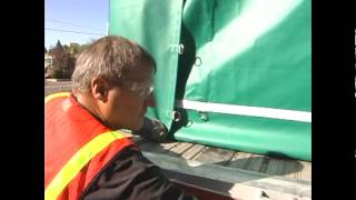 Flatbed Load Tarping Part 4  Proper Tarping Procedures [upl. by Barnabe453]