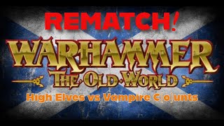 High Elves Chariots vs Vampire Counts Strigoi Screams The Rematch Warhammer Old World Live [upl. by Yennaiv]