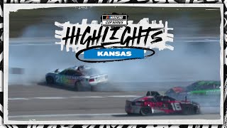 Big crash breaks out on Lap 1 at Kansas  NASCAR [upl. by Fernandes622]