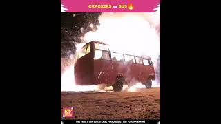 BUS vs CRACKERS Earth fact in telugu shorts [upl. by Egin]