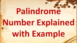 How to find palindrome number [upl. by Stanly]