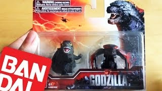 Godzilla 2014 Mini Figures Chibi Unboxing amp Review  Damaged Godzilla amp Muto 2pack Bandai [upl. by Satsok675]