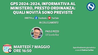 GPS 20242026 conto alla rovescia per l’ordinanza Cosa è previsto [upl. by Riebling]