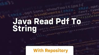 java read pdf to string [upl. by Morganica987]