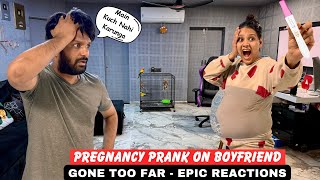 Pregnancy Prank on Boyfriend  Gone Too Far  Epic Reactions [upl. by Eihcir]