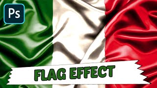 Realistic Flag Effect in Photoshop  Photoshop Effects [upl. by Cibis]