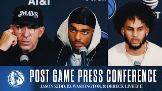 Jason Kidd PJ Washington amp Dereck Lively II  Post Game  DEN  112224 [upl. by Lantz]