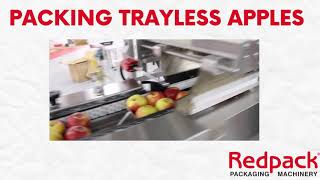 Redpack P325ET flow wrapping trayless apples at 60 PPM [upl. by Dore430]