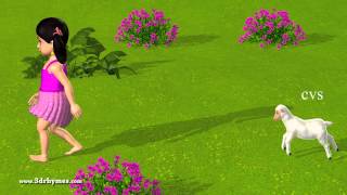 Mary had a Little Lamb  3D Animation English Nursery rhyme for children with lyrics [upl. by Inanak266]