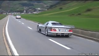 Mercedes CLK GTR AMG Acceleration Sound amp Drag Race with 911 GT1 [upl. by Minnnie]