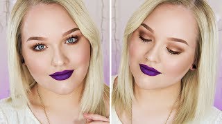 Soft Copper Sparkles amp Purple Lips ∙ Makeup Tutorial [upl. by Nagy]