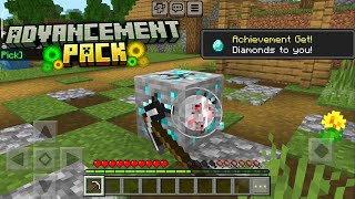 Addon de Conquistas igual ao Java para Minecraft PE 120  AdvancementPack Bedrock [upl. by Aelem667]