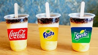 СВОИМИ РУКАМИ  КАК СДЕЛАТЬ МОРОЖЕНОЕ ИЗ COCA COLA FANTA SPRITE [upl. by Glennon]