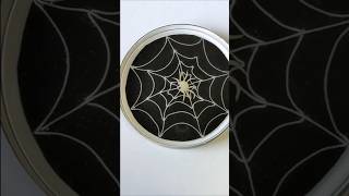 Glowy Speeda Coaster 🤣🕷️🕸️🍵 resinart epoxycoaster glowinthedark spiderweb [upl. by Euh955]