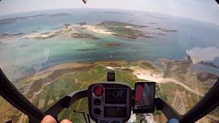 Approach into the Scilly Isles and landing at Tresco [upl. by Attesor]