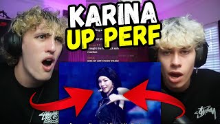 KARINA From Aespa UP Live Performance  REACTION [upl. by Jael]