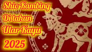 Shio KAMBING di tahun 2025  Peruntungan di tahun ULAR KAYU  Imlek 2576 [upl. by Leonelle656]