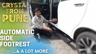 INNOVA CRYSTA FROM PUNE WITH AUTOMATIC SIDE FOOTREST 360 CAMERA AUTO CLOSING MIRROR AND MORE [upl. by Susie]