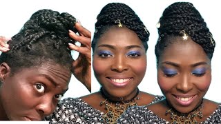 How to style Knotless braids with no edges [upl. by Mochun68]