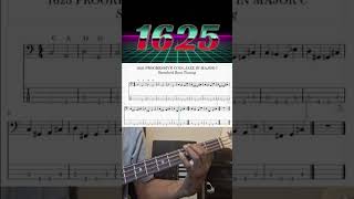 1625 Bass Jazz Progression with Tabs and Slow Mo basstabs basscover [upl. by Niwrek]