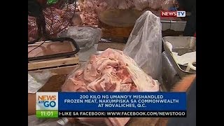 NTG 200 kilo ng umanoy mishandled frozen meat nakumpiska sa Commonwealth at Novaliches QC [upl. by Nnayelsel]