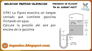 Ejercicio Resuelto Medidor de Presión MECÁNICA DE FLUIDOS [upl. by Aurelius544]