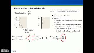 Scomposizione di numeri in fattori primi e riduzione di frazioni ai minimi termini [upl. by Forcier333]