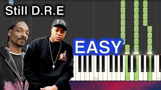 Still DRE  Dr Dre ft Snoop Dogg EASY Piano Tutorial [upl. by Wing365]