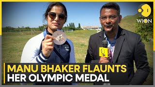 Paris Olympics 2024 Manu Bhaker Speaks To WION After Winning Olympic Medal  WION Sports [upl. by Eikceb]