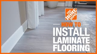 How to Install Laminate Flooring  The Home Depot [upl. by Zelle]