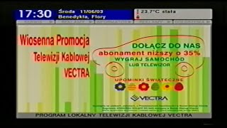 Kanał7 lokalny kablowy kanał planszowy z 11 czerwca 2003  Informator abonentów min wykaz kanałów [upl. by Eednahs]