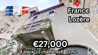 ENG SUB France Lozère  € 27000  Maison de village 4 pieces 2 chambres 51 m2 [upl. by Rosario]