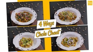 4 Ways Chole Chaat Recipe  How To Make Chole Chaat  Street Style Aloo Chole chaat  FoodMate [upl. by Adirf]