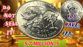 DO YOU HAVE THESE TOP MOST VALUABLE 2000 D SOUTH CAROLINA UNITED STATES AMERICA QUARTER DOLLAR COIN [upl. by Hartfield]