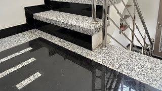 एक ही घर मे मार्बल ओर ग्रेनाइट की flooring की डिजाइन । Flooring stairs bathroom kitchen design [upl. by Agostino]