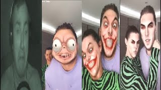 Sli React Ladbabys Try not to laugh Halloween funny filter challenge 🤣 [upl. by Minnnie55]